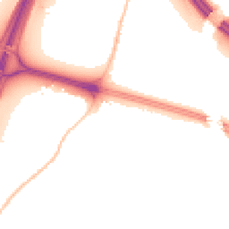 Night-time road noise heatmap for BS16 1NP