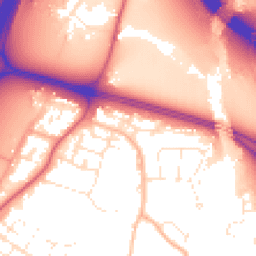 Daytime road noise heatmap for BS16 1NR