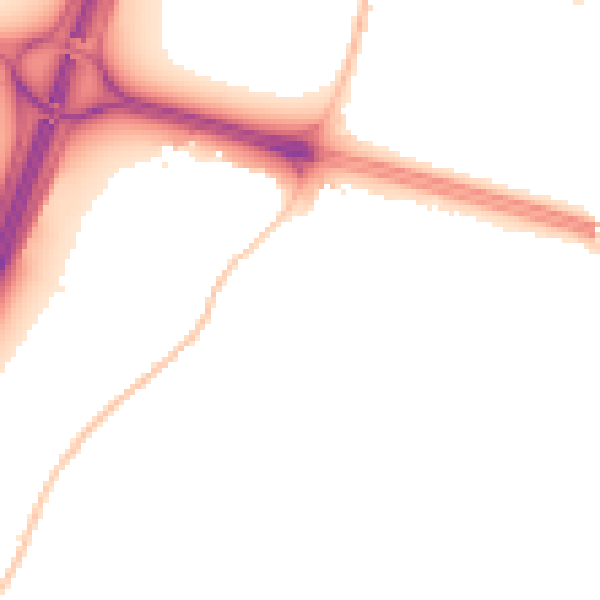 Night-time road noise heatmap for BS16 1PL