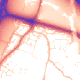 Daytime road noise heatmap for BS16 1PS