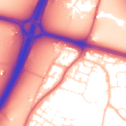 Daytime road noise heatmap for BS16 1QL
