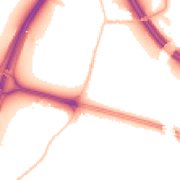 Night-time road noise heatmap for BS16 1RD