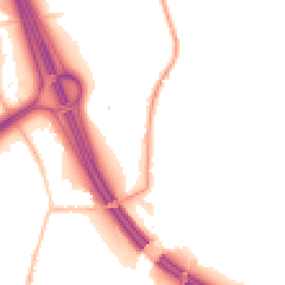 Night-time road noise heatmap for BS16 1SD