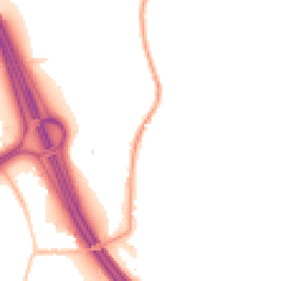 Night-time road noise heatmap for BS16 1SH