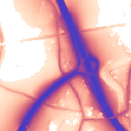Daytime road noise heatmap for BS16 1SX