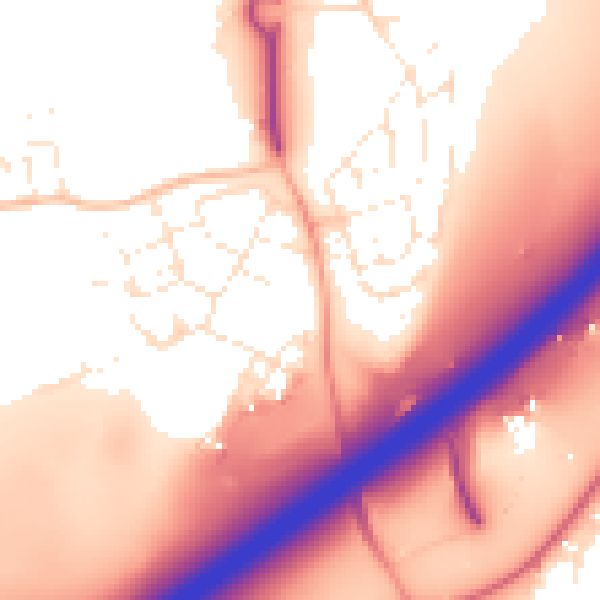 Daytime road noise heatmap for BS16 1UX