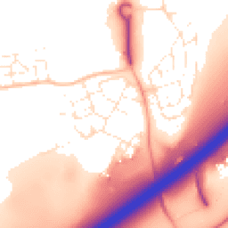 Daytime road noise heatmap for BS16 1WE