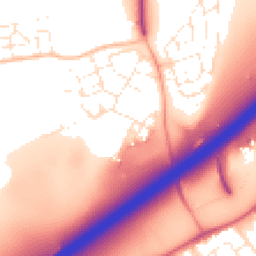 Daytime road noise heatmap for BS16 1WT