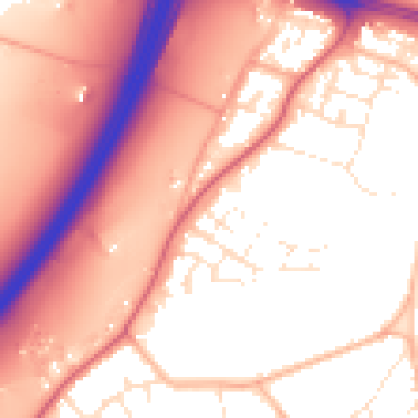 Daytime road noise heatmap for BS16 1XN