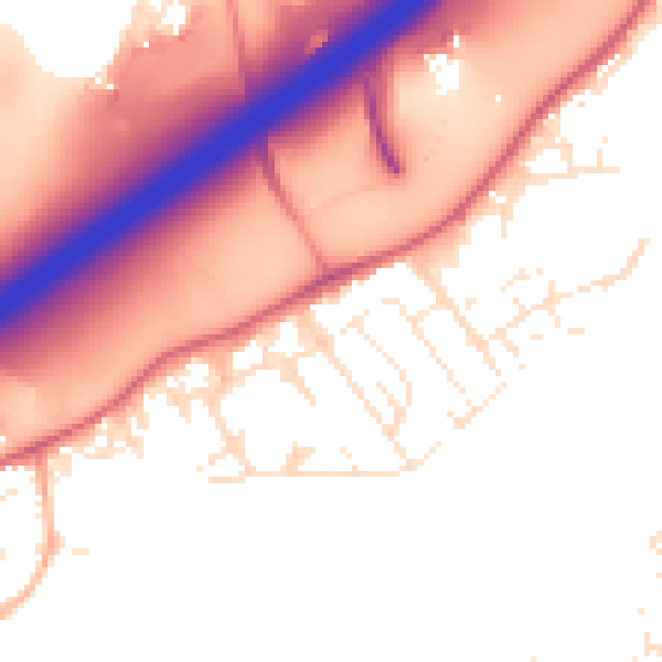 Daytime road noise heatmap for BS16 1YT