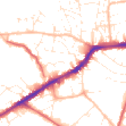 Daytime road noise heatmap for BS16 2DS