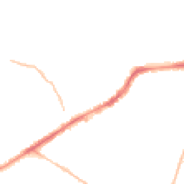 Night-time road noise heatmap for BS16 2DS