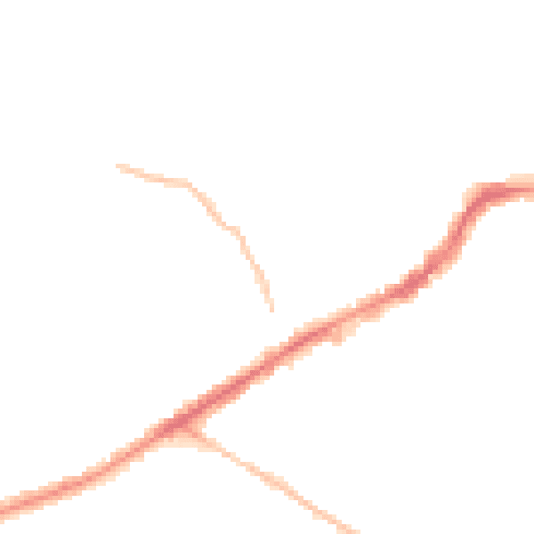 Night-time road noise heatmap for BS16 2DT