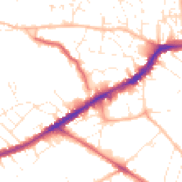 Daytime road noise heatmap for BS16 2DY