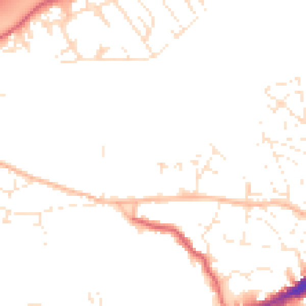 Daytime road noise heatmap for BS16 2JR