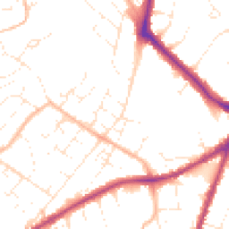 Daytime road noise heatmap for BS16 2TN