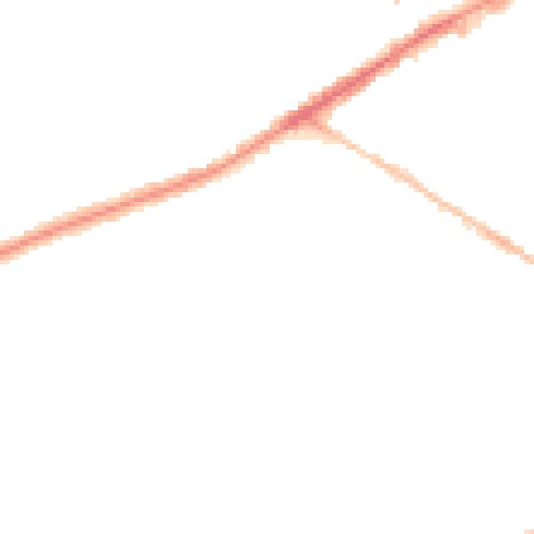 Night-time road noise heatmap for BS16 3ER