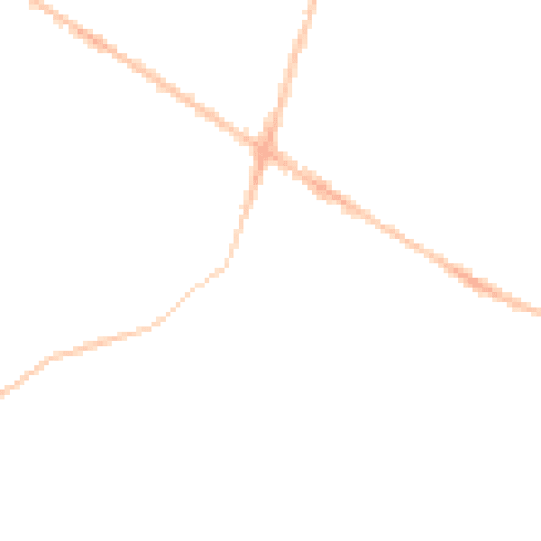 Night-time road noise heatmap for BS16 3ND