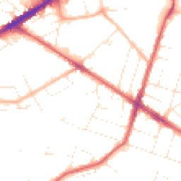 Daytime road noise heatmap for BS16 3NP