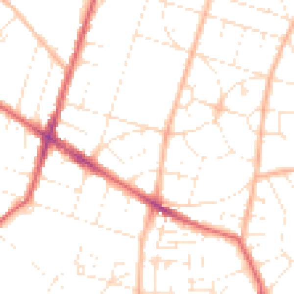 Daytime road noise heatmap for BS16 4DB