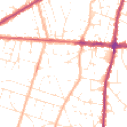Daytime road noise heatmap for BS16 4LU