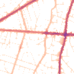 Daytime road noise heatmap for BS16 4LZ