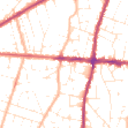 Daytime road noise heatmap for BS16 4NG