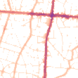 Daytime road noise heatmap for BS16 4NS
