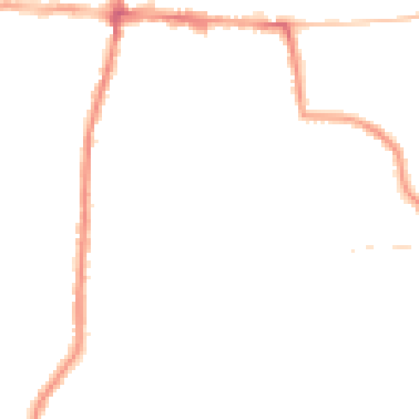 Night-time road noise heatmap for BS16 4SX
