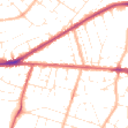 Daytime road noise heatmap for BS16 5AD