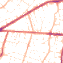 Daytime road noise heatmap for BS16 5AG