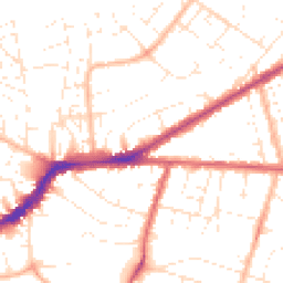 Daytime road noise heatmap for BS16 5AS