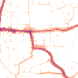 Daytime road noise heatmap for BS16 5NE