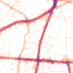 Daytime road noise heatmap for BS16 5SZ