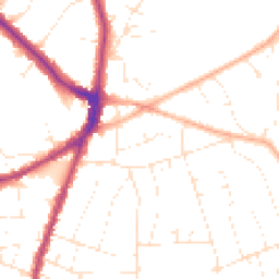 Daytime road noise heatmap for BS16 5TW