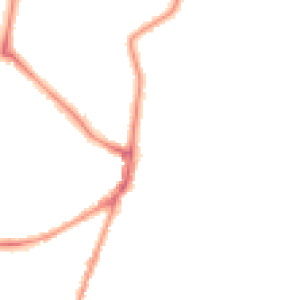 Night-time road noise heatmap for BS16 6AD