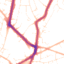 Daytime road noise heatmap for BS16 6BT