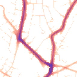 Daytime road noise heatmap for BS16 6DL