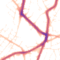 Daytime road noise heatmap for BS16 6EH