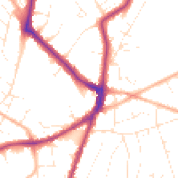 Daytime road noise heatmap for BS16 6EP