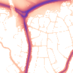 Daytime road noise heatmap for BS16 6JQ