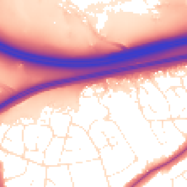 Daytime road noise heatmap for BS16 6PA