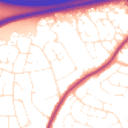 Daytime road noise heatmap for BS16 6PN
