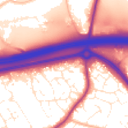 Daytime road noise heatmap for BS16 6RL