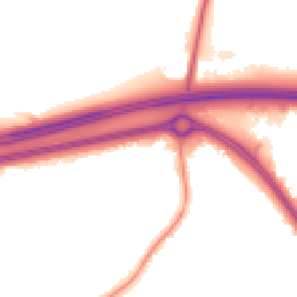 Night-time road noise heatmap for BS16 6RN