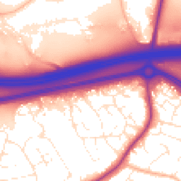 Daytime road noise heatmap for BS16 6RP