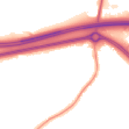 Night-time road noise heatmap for BS16 6SQ