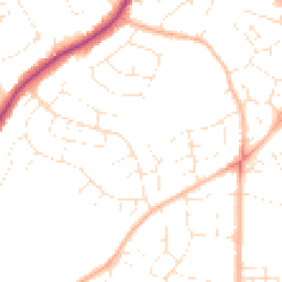 Daytime road noise heatmap for BS16 6UJ