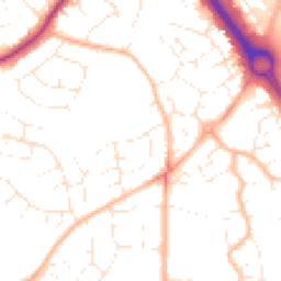 Daytime road noise heatmap for BS16 6UQ