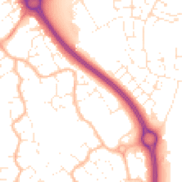 Daytime road noise heatmap for BS16 7BL